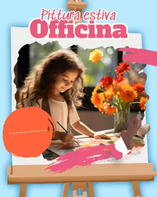 Invito al workshop di arte creativa rosa