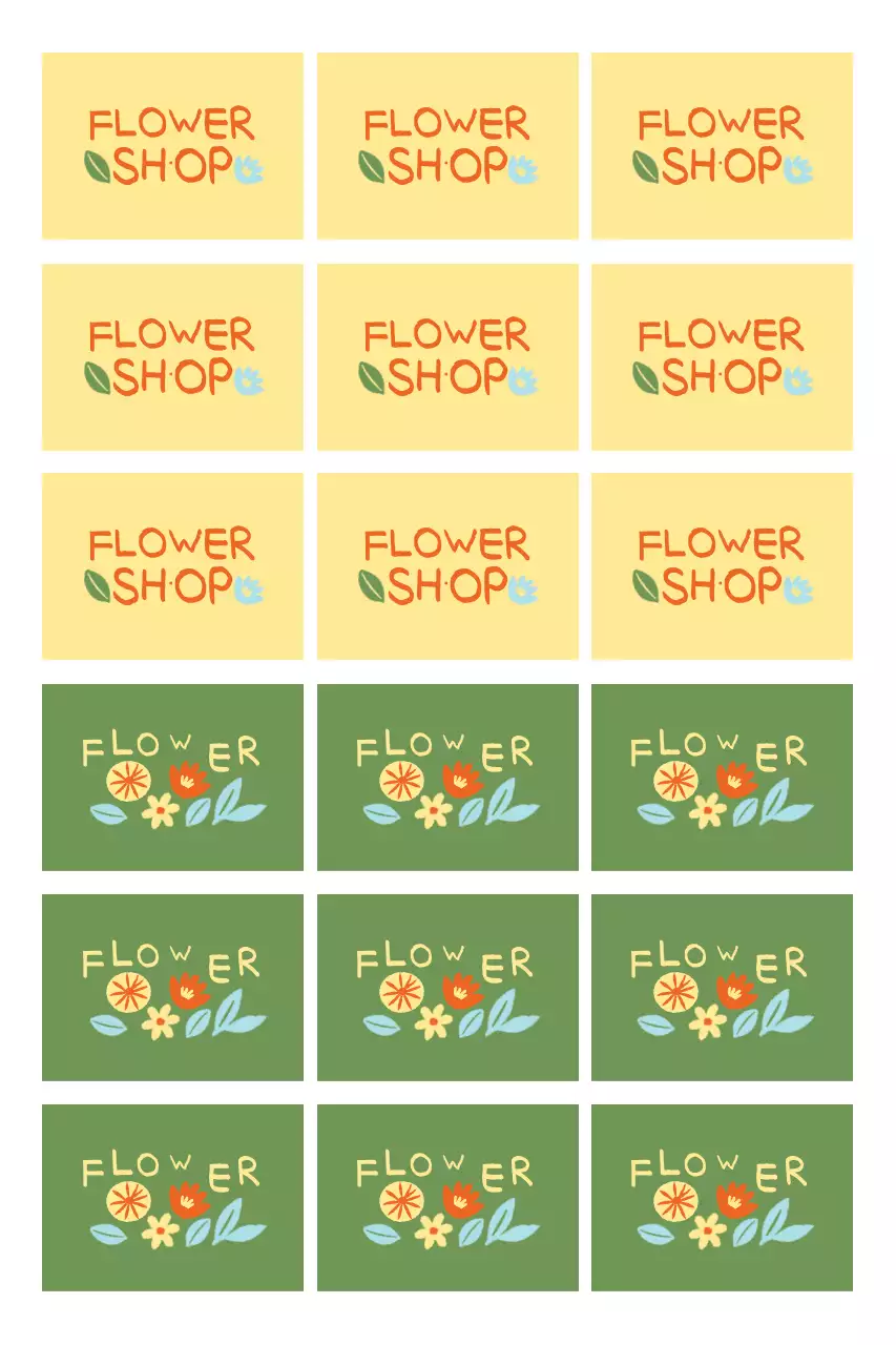 Logo cửa hàng hoa đơn giản màu vàng