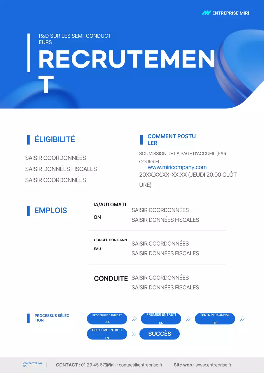 Annonce de recrutement de Blue's Simple Semiconductor Company