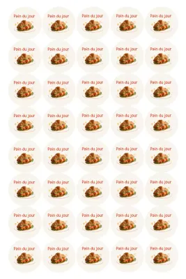 Autocollant beige mignon de boulangerie