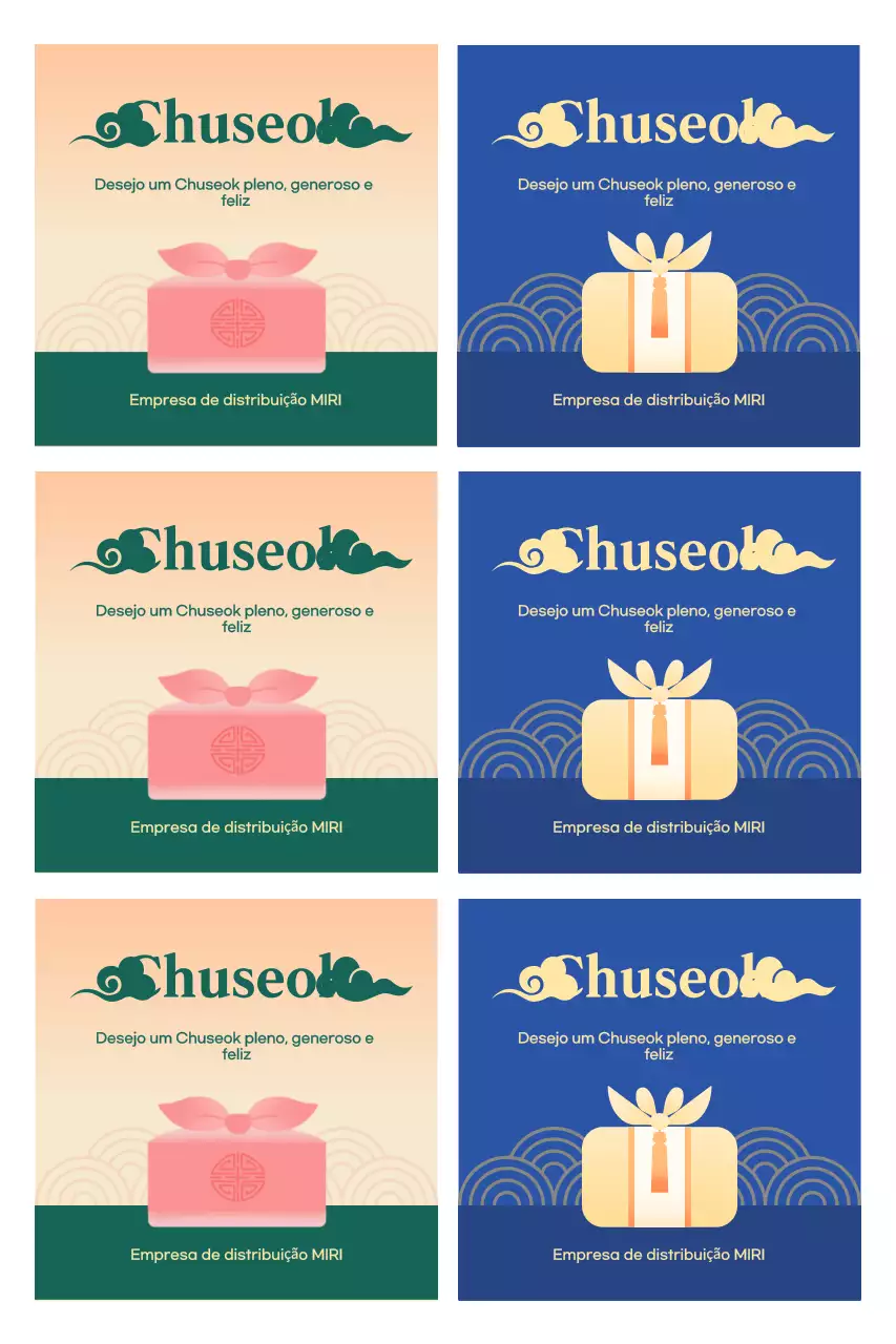 Promovendo o Chuseok tradicional usando gradientes