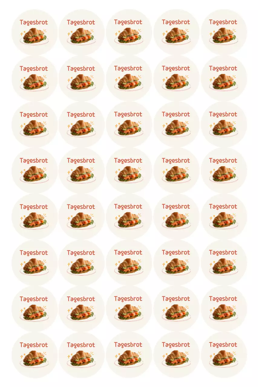 Beige süße Bäckerei Sticker