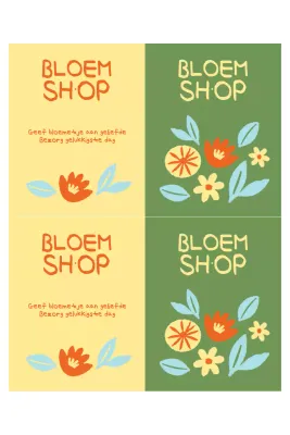 Beige eenvoudige bloemenwinkeladvertentie