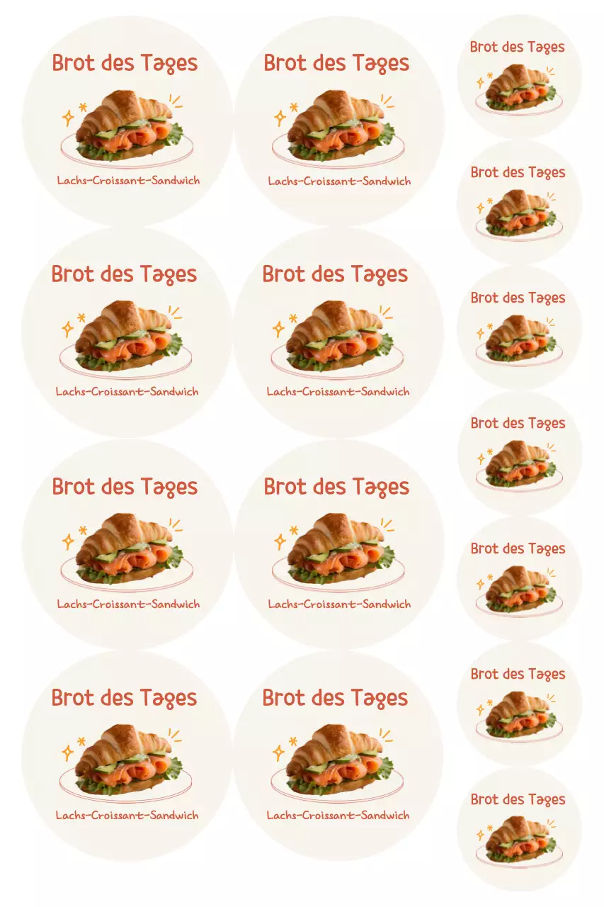 Beige süße Bäckerei Sticker