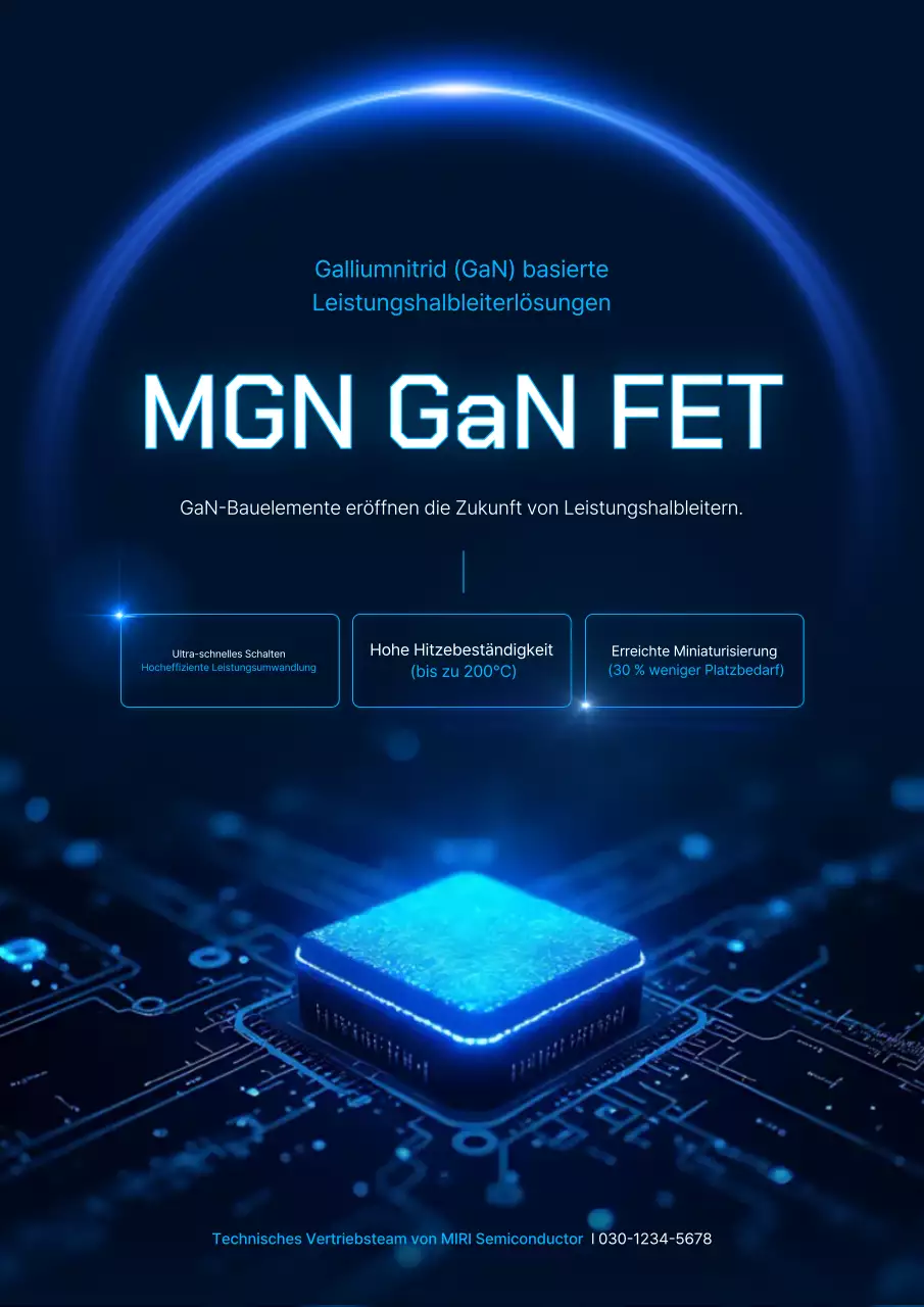 Blaue moderne Halbleiterwerbung