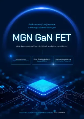 Blaue moderne Halbleiterwerbung