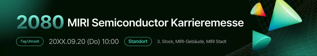 Ein Leitfaden für ein modernes Rekrutierungsbriefing für Halbleiterunternehmen in den Farben Schwarz und Mint.