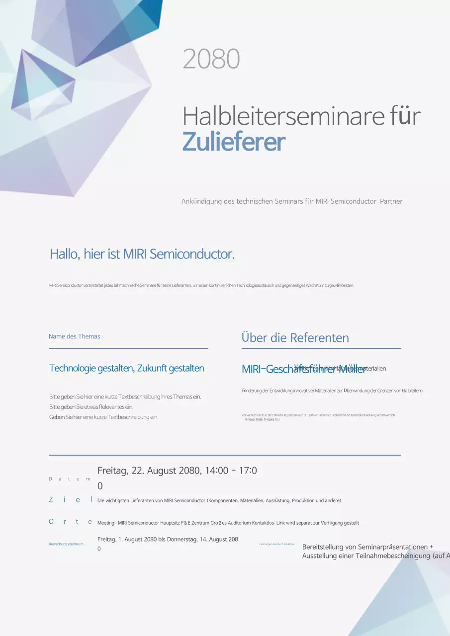 Seminarleitfaden der White Modern Semiconductor Company