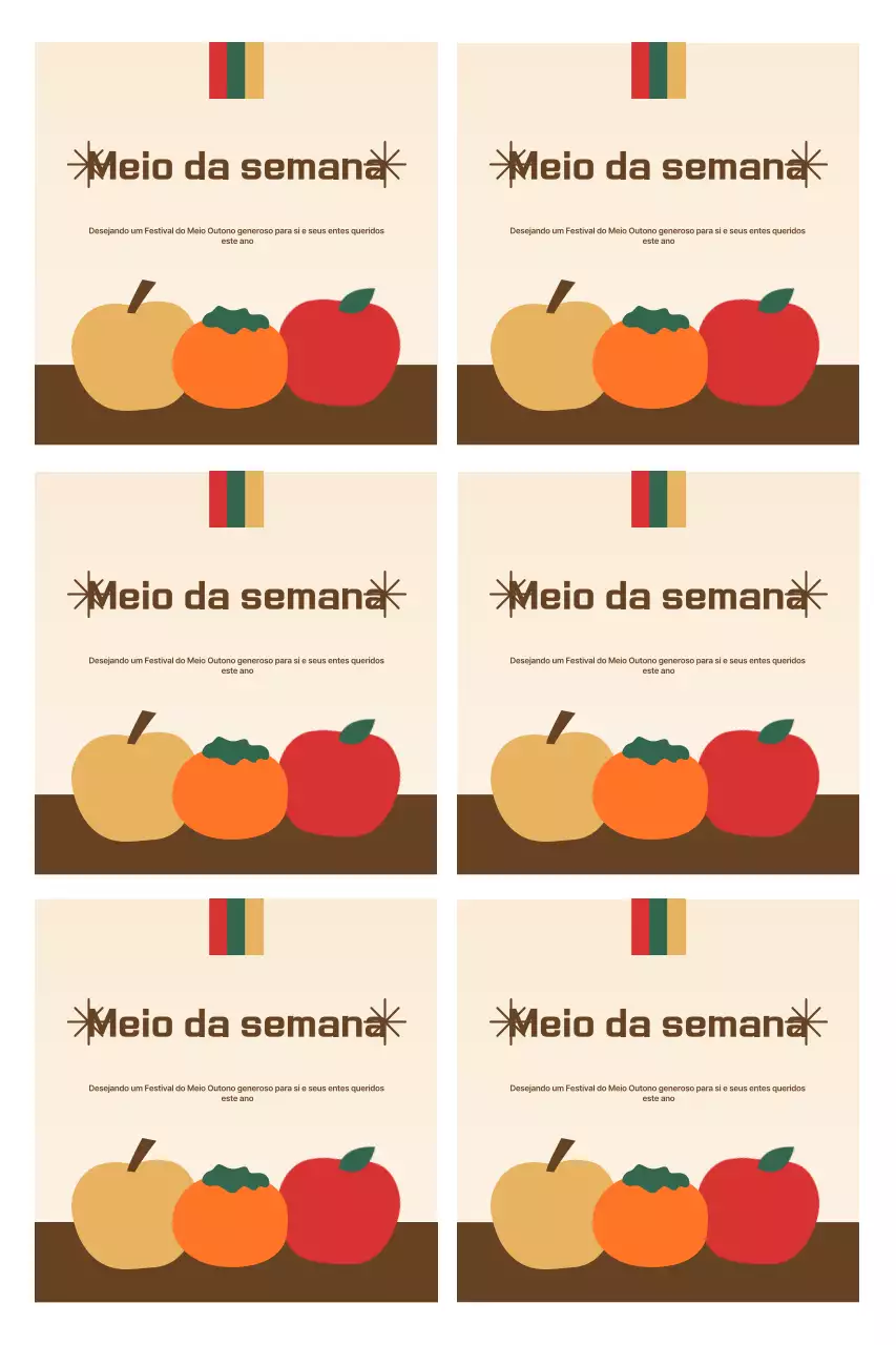 Saudações tradicionais de Chuseok com frutas