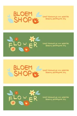 Lichtgroene eenvoudige bloemenwinkeladvertentie