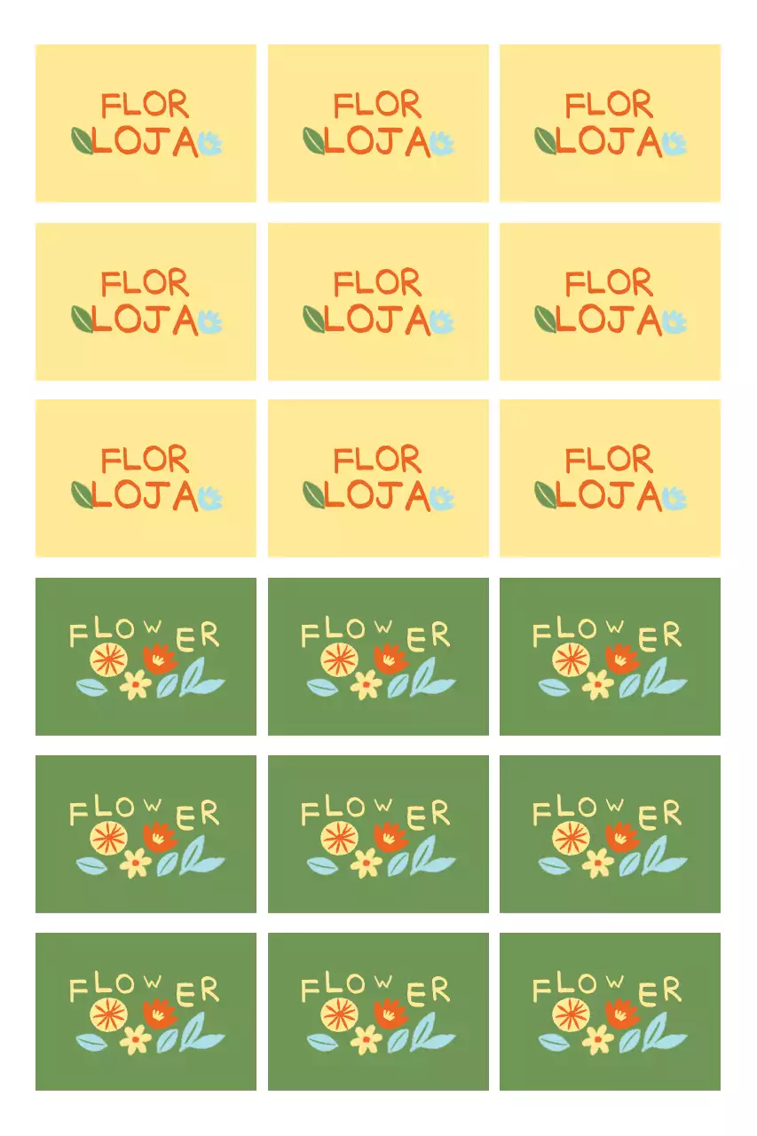 Logotipo simples de floricultura amarela