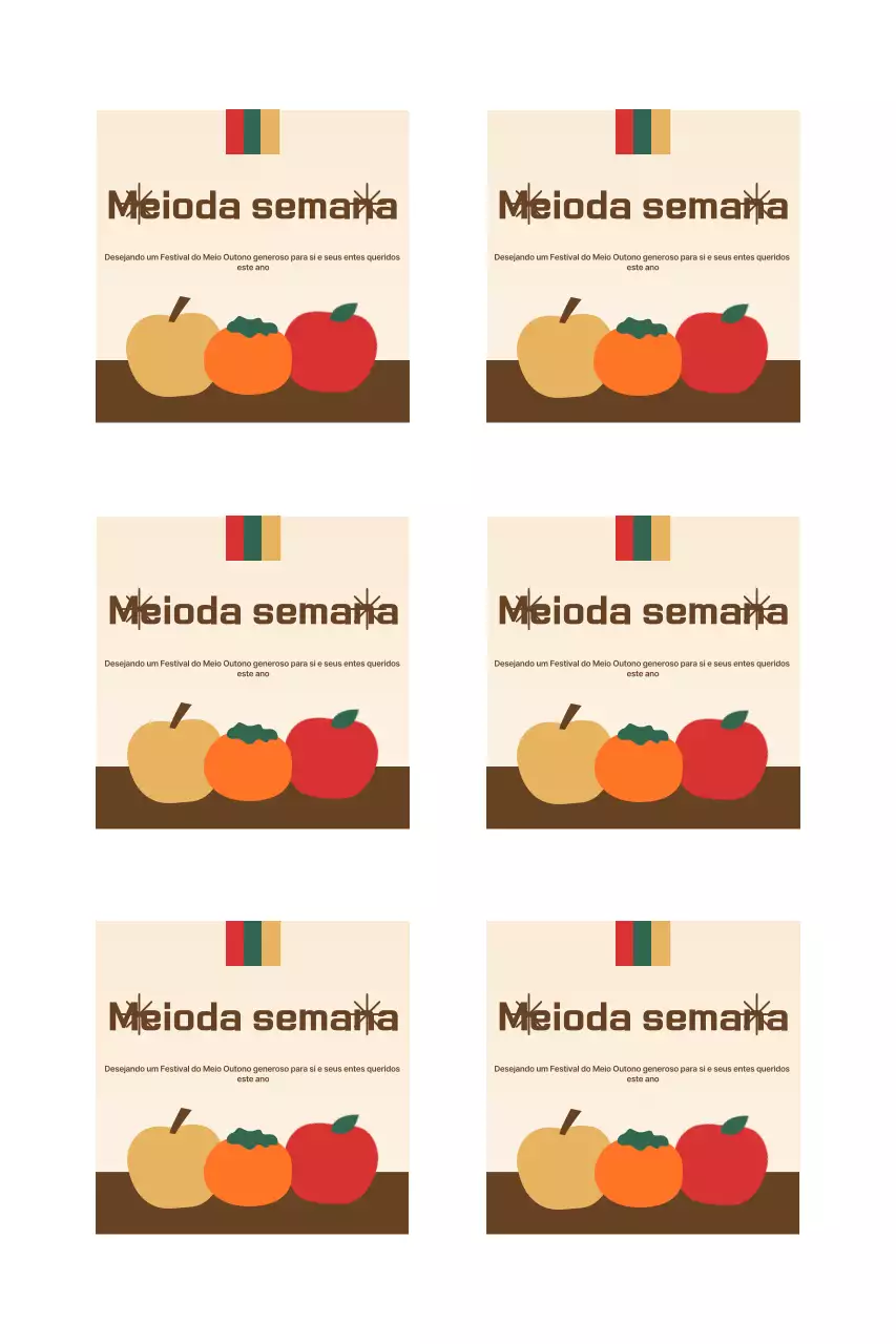 Saudações tradicionais de Chuseok com frutas
