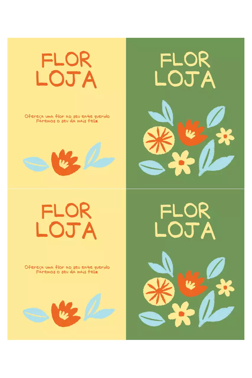 Anúncio de floricultura simples bege