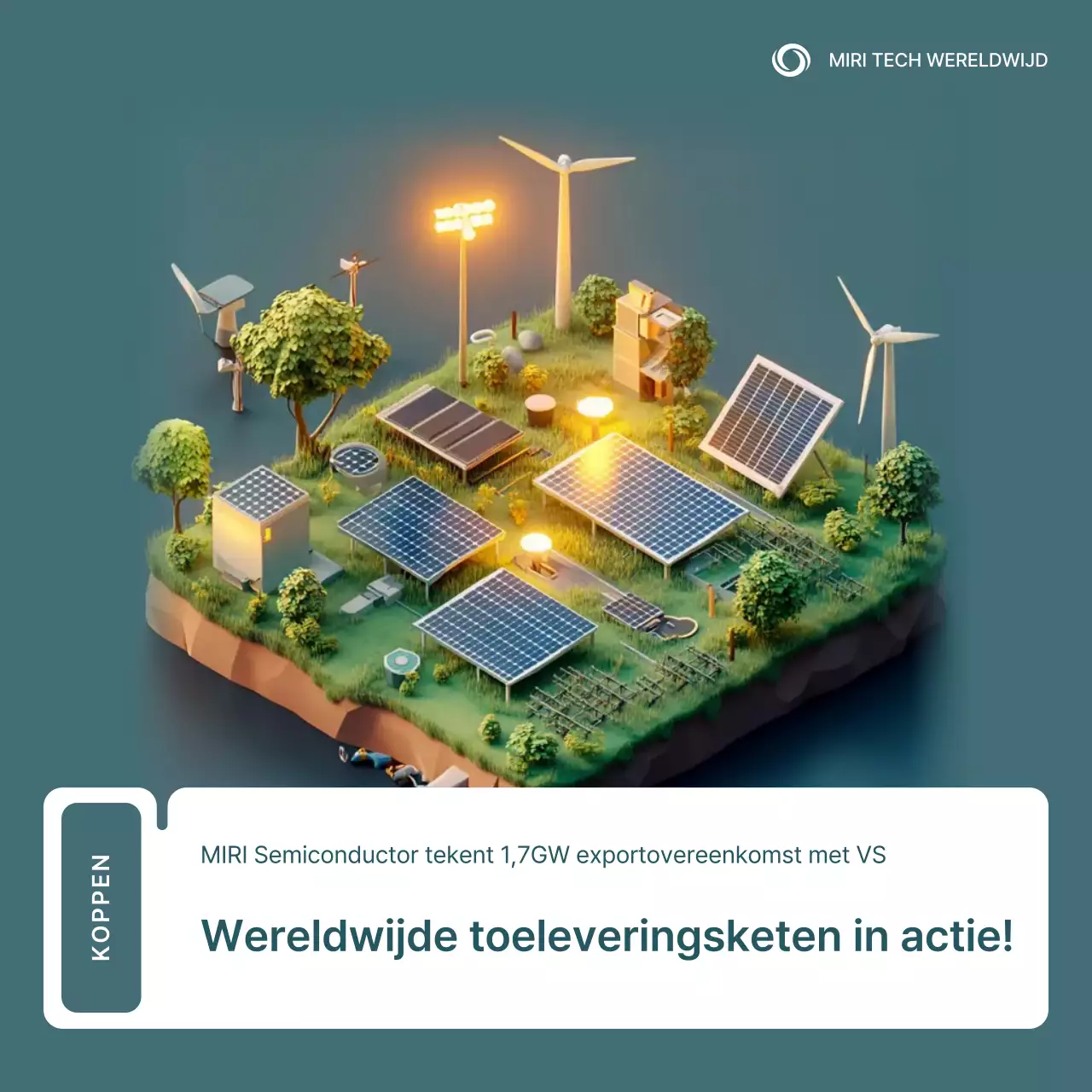 Groene moderne zonneceladvertentie