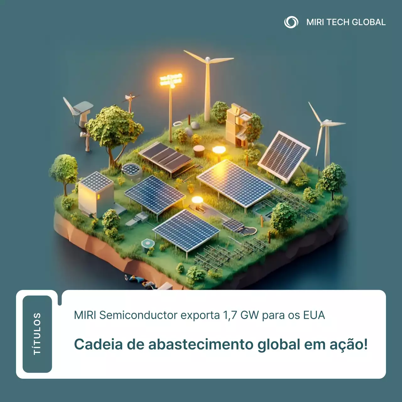Anúncio de célula solar moderna e verde