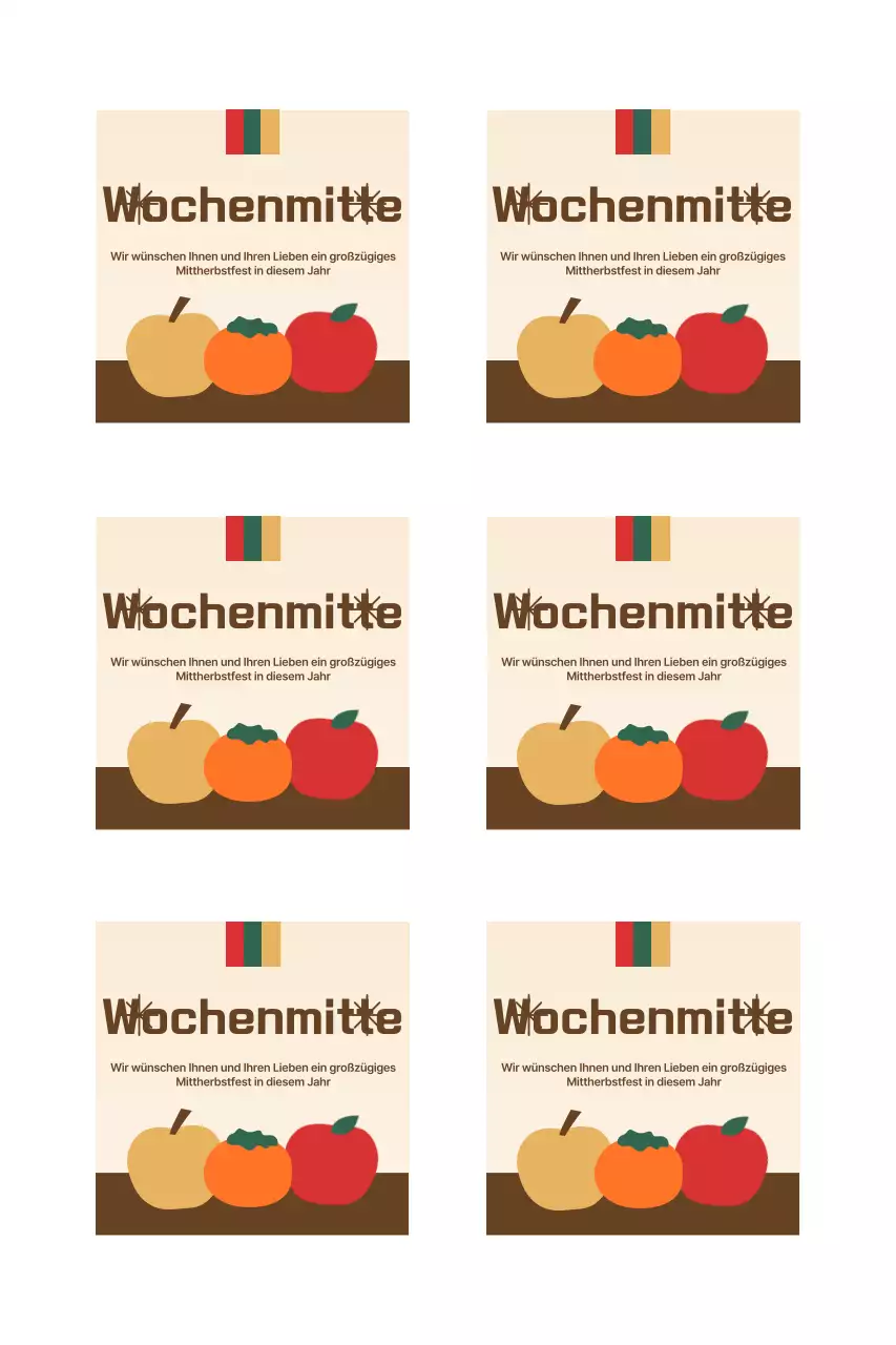 Traditionelle Chuseok-Grüße mit Obst