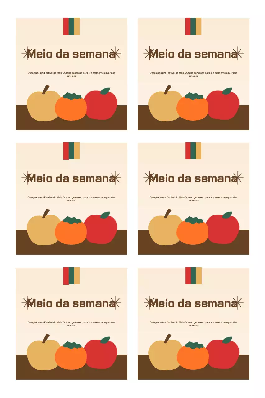 Saudações tradicionais de Chuseok com frutas
