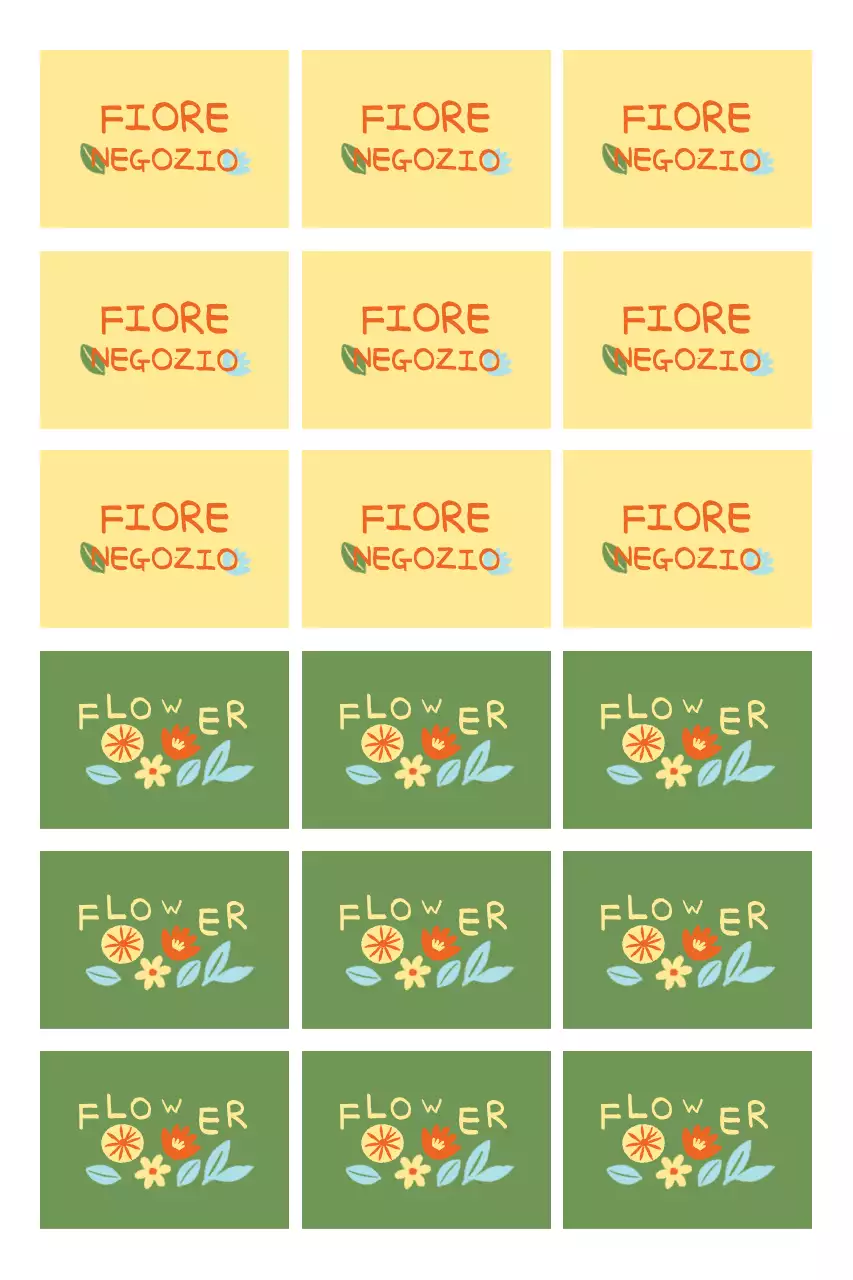 Logo semplice del negozio di fiori giallo
