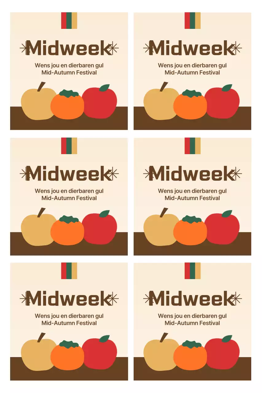 Traditionele Chuseok-begroetingen met fruit