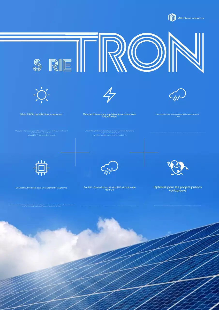 Promotion sur les panneaux solaires modernes bleus