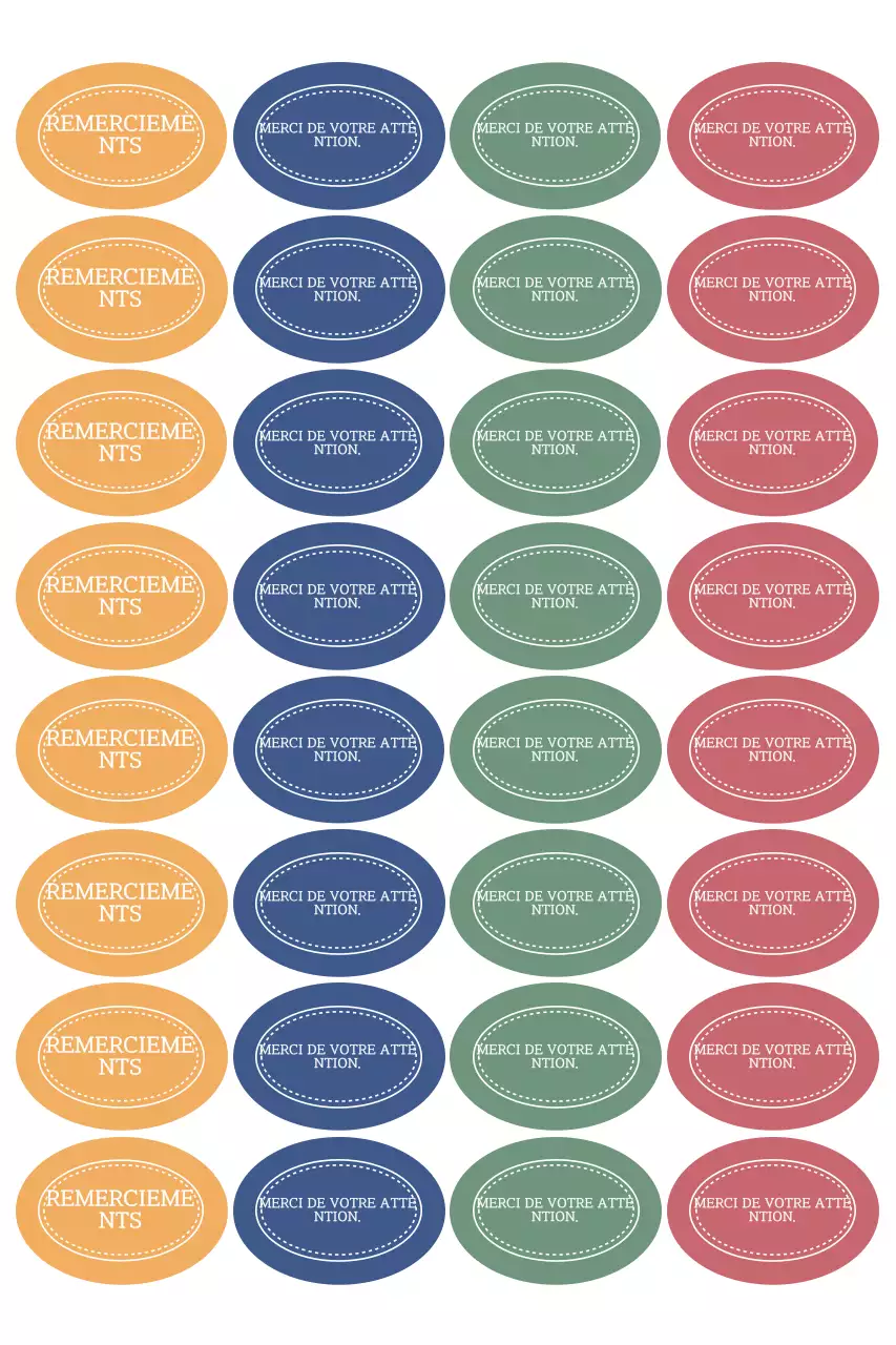 Autocollants de remerciement simples et colorés