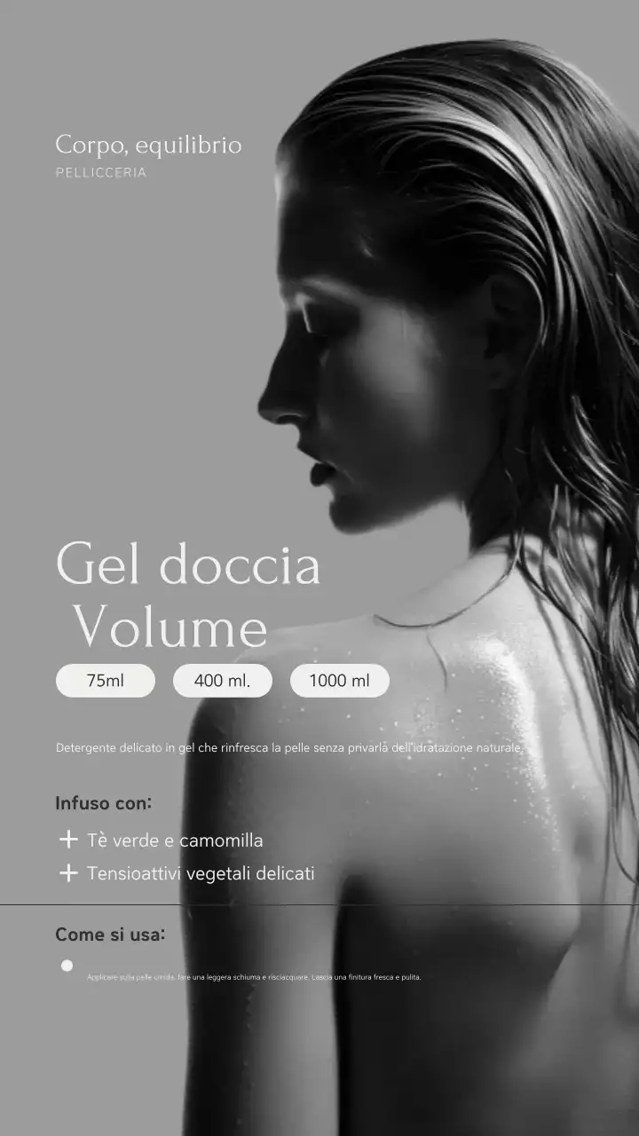 Post sulla storia di Instagram della promozione Grey Minimal Skincare