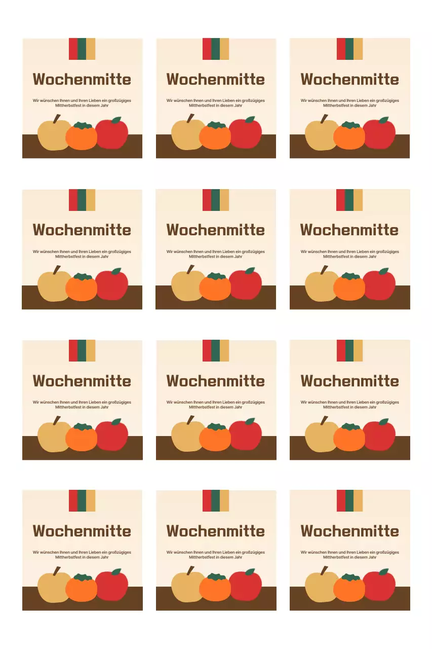 Traditionelle Chuseok-Grüße mit Obst