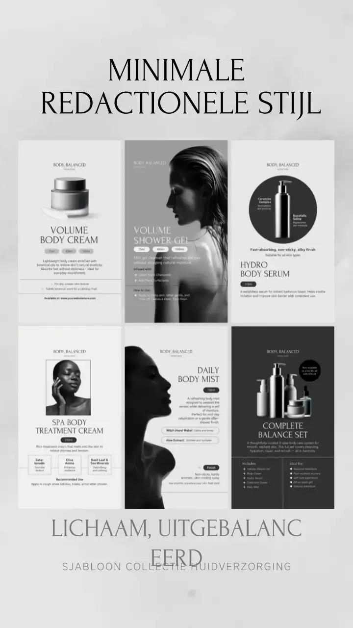 Instagram-verhaalpost voor Grey Minimal Skincare-promotie