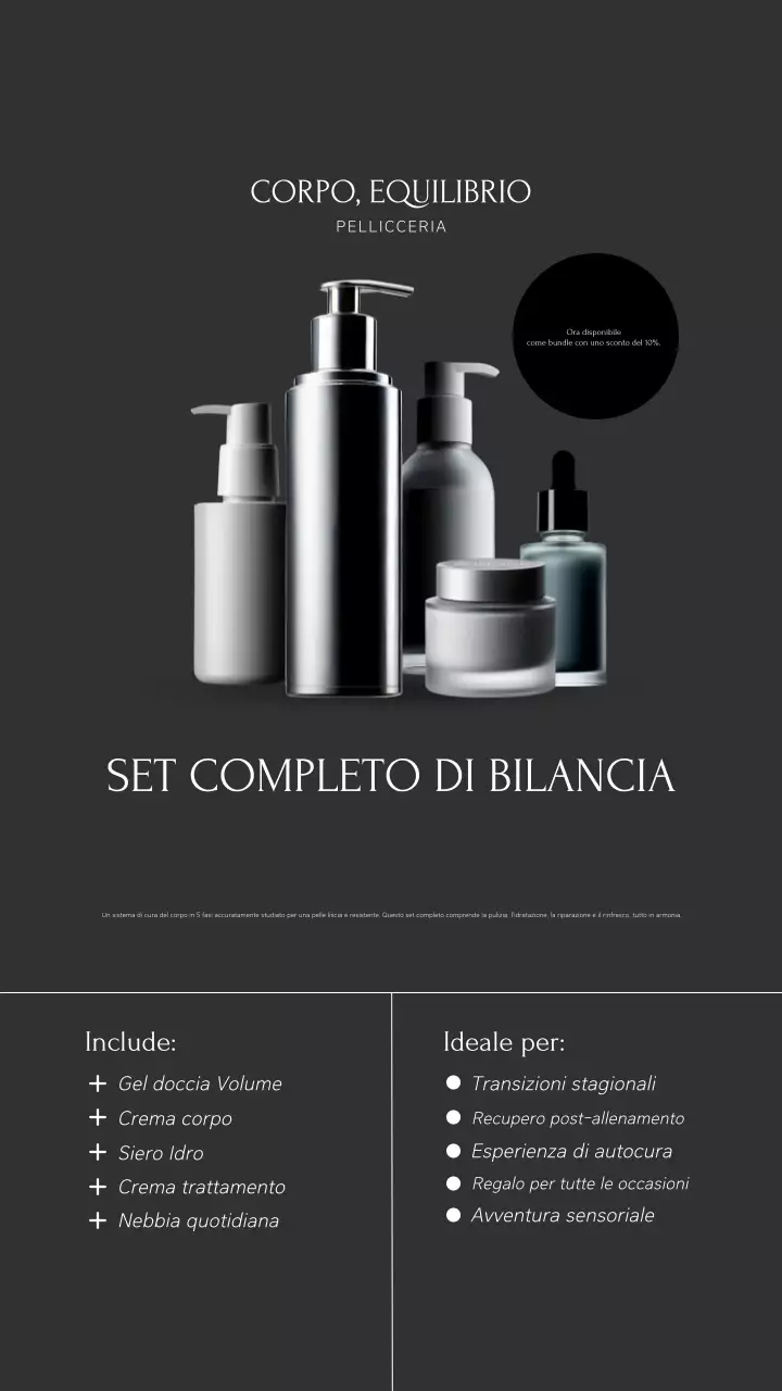 Post sulla storia di Instagram della promozione Grey Minimal Skincare
