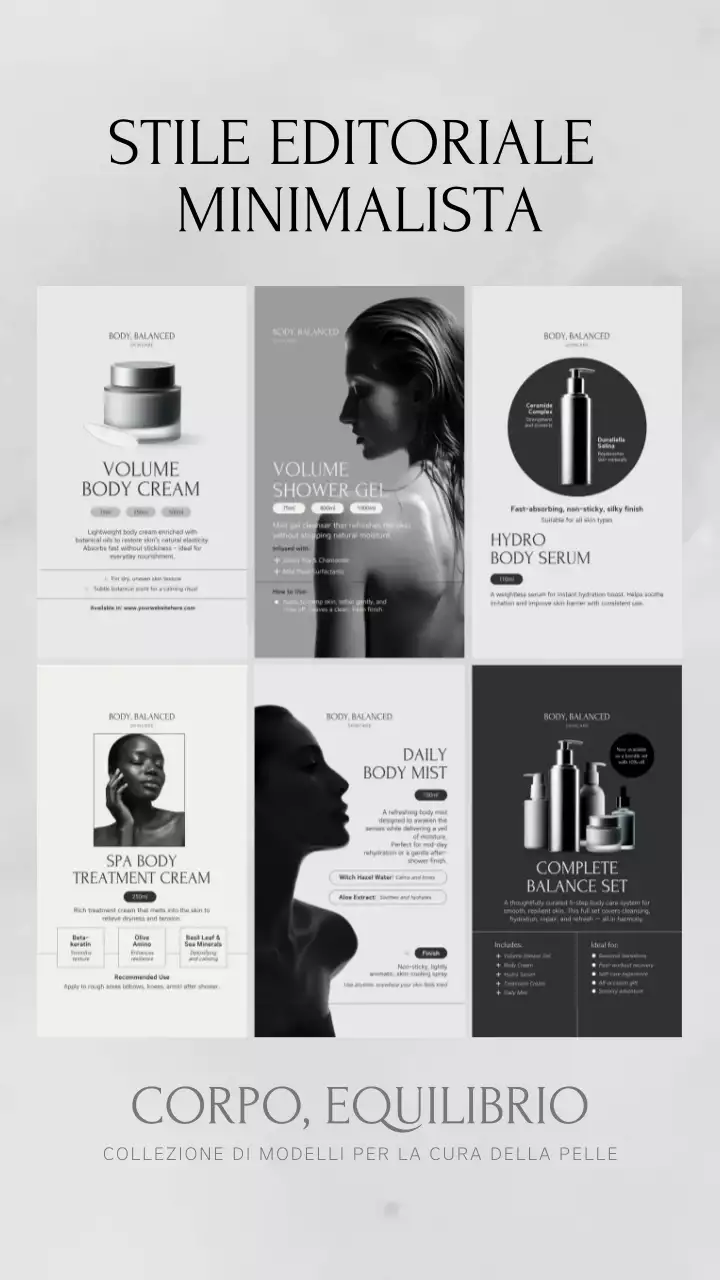 Post sulla storia di Instagram della promozione Grey Minimal Skincare