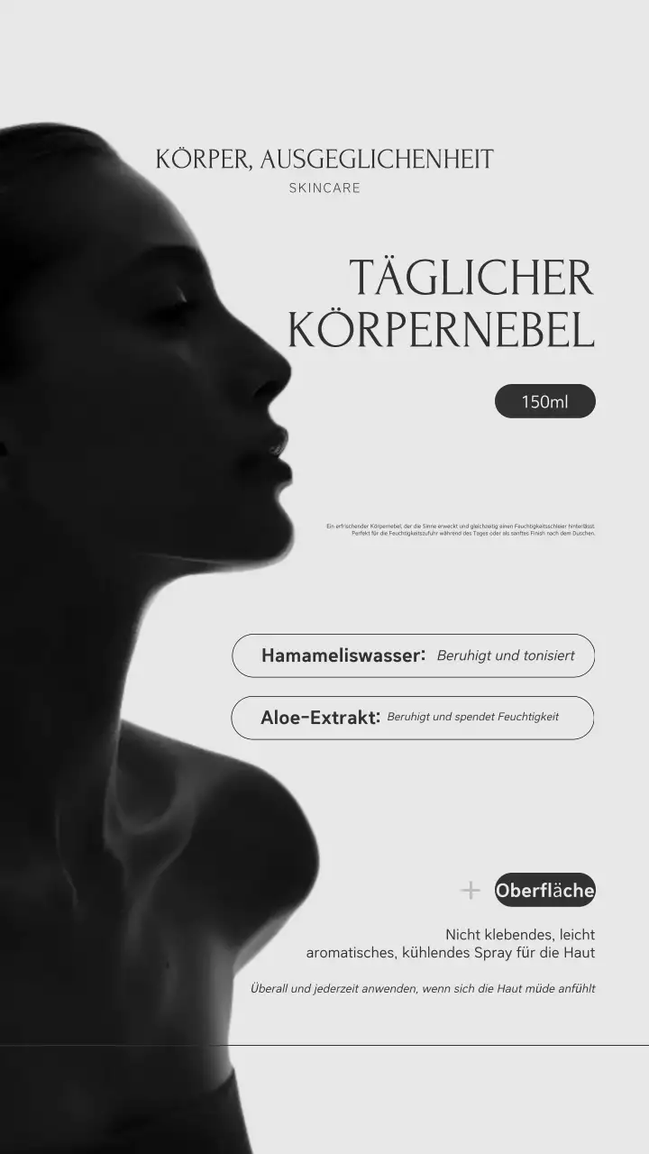 Grey Minimal Skincare Promotion Instagram Story Beitrag