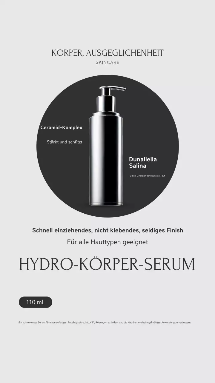 Grey Minimal Skincare Promotion Instagram Story Beitrag