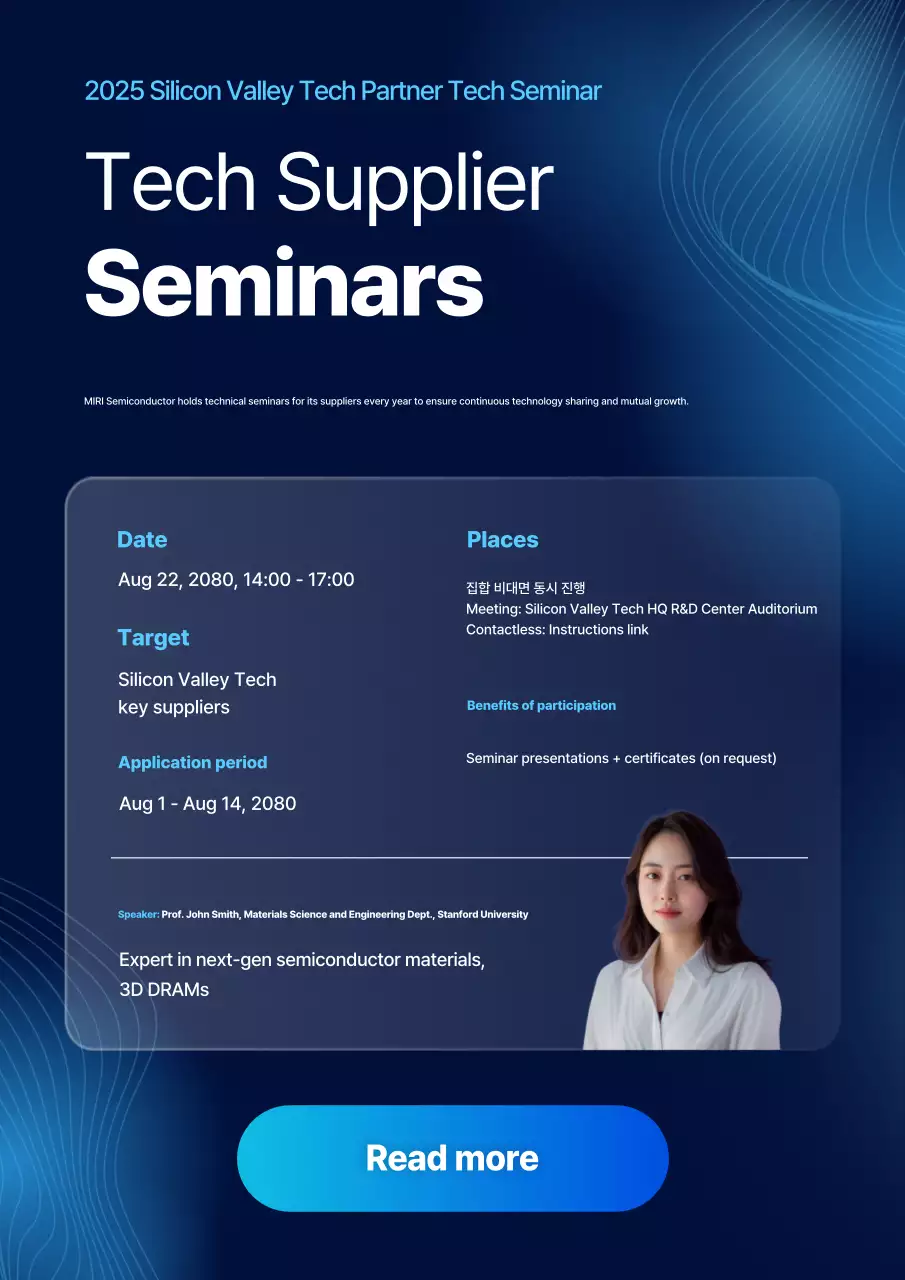 Thông báo tuyển dụng Hội thảo Blue Modern