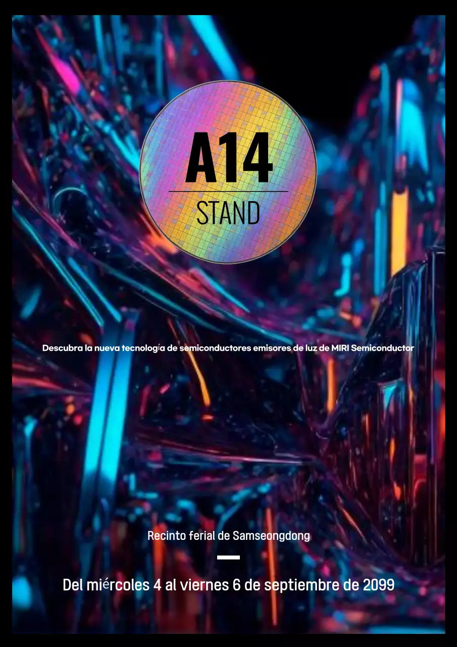 Exposición de tecnología cibernética de neón