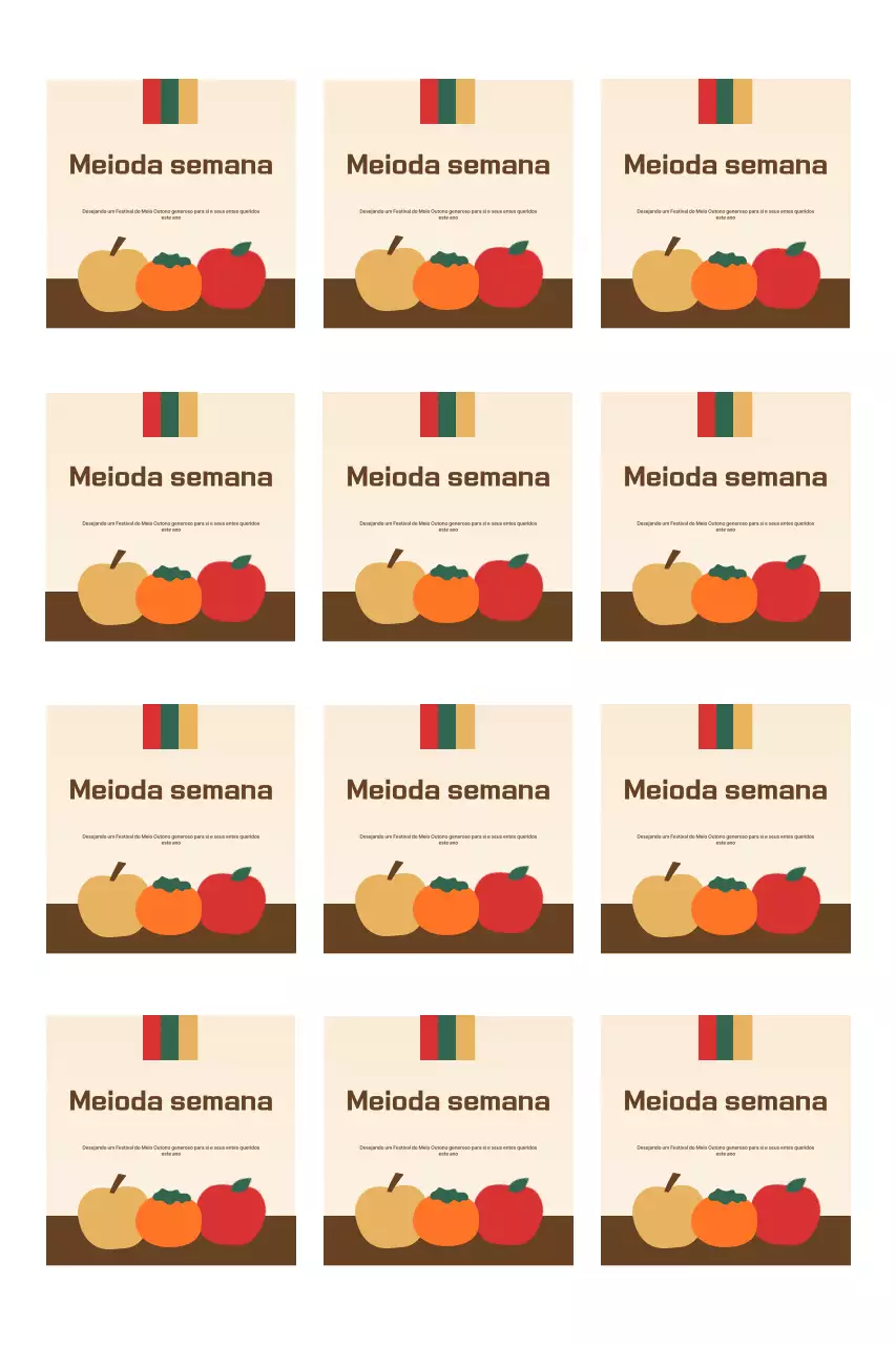 Saudações tradicionais de Chuseok com frutas