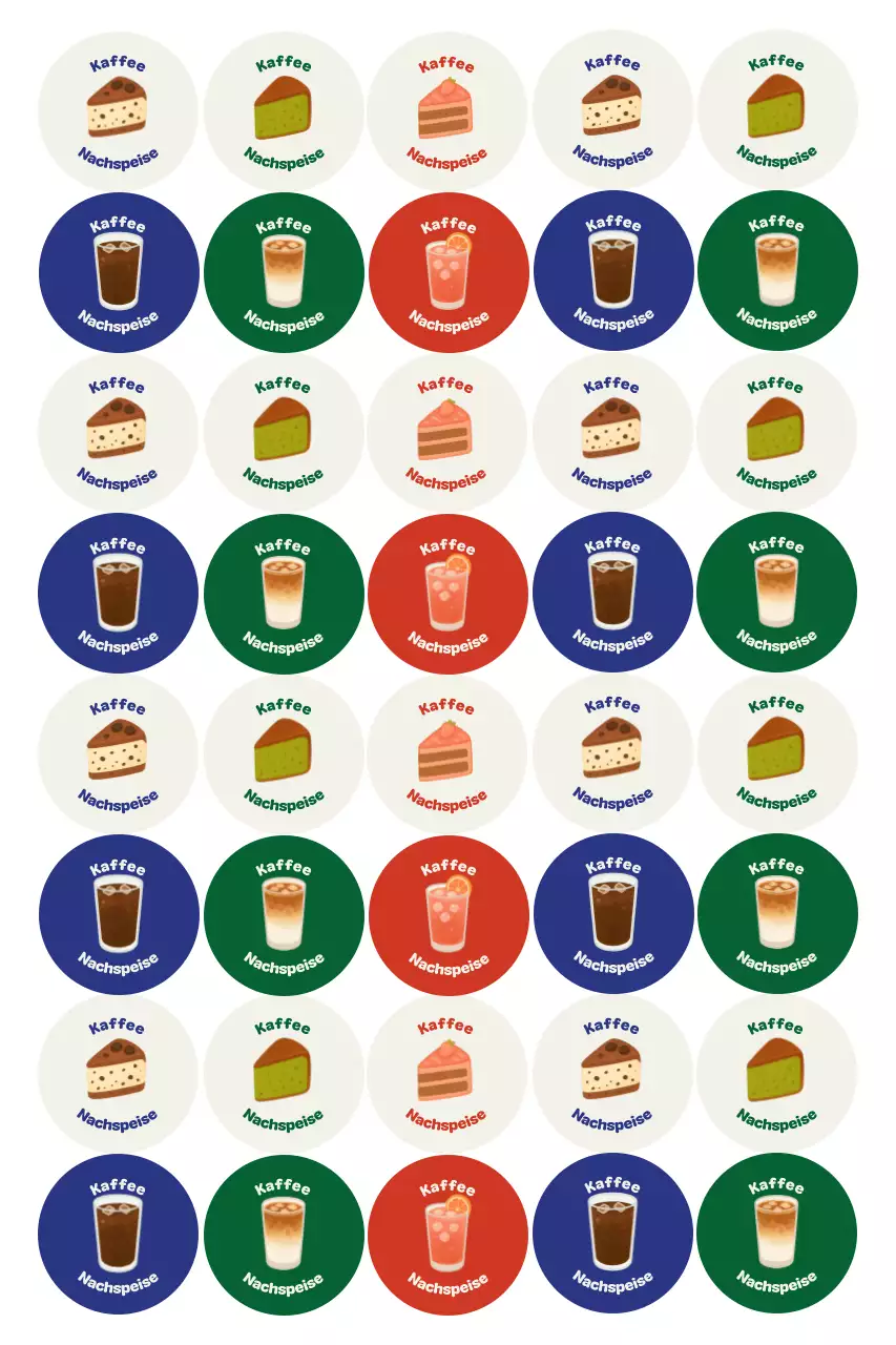 Weißer Pop-Kaffee Sticker