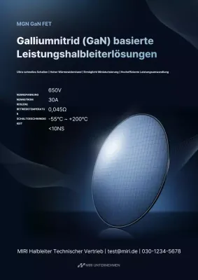 Blaue moderne Halbleiterwerbung