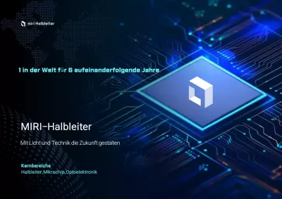 Blaue moderne Halbleiterwerbung