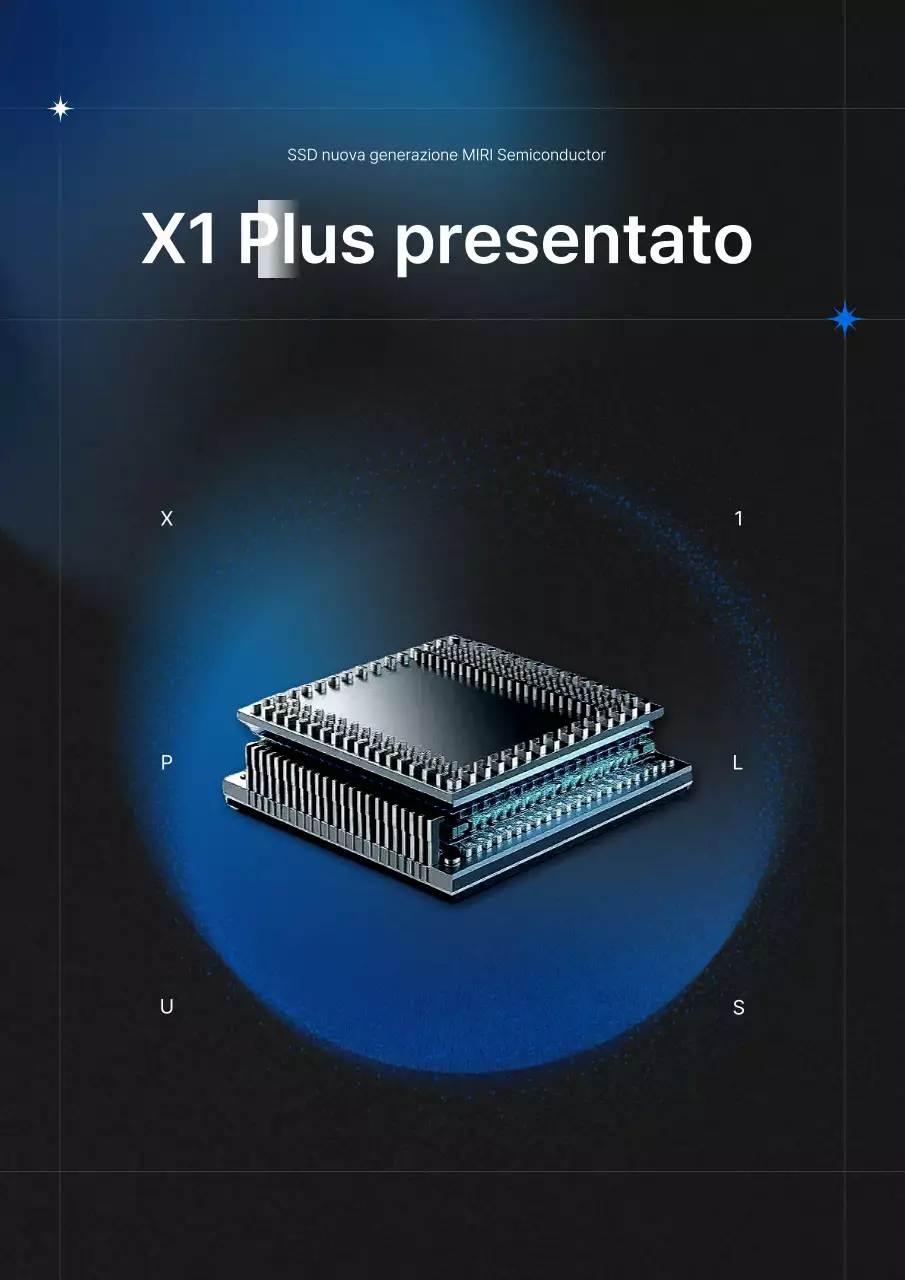Pubblicità di tecnologia moderna blu