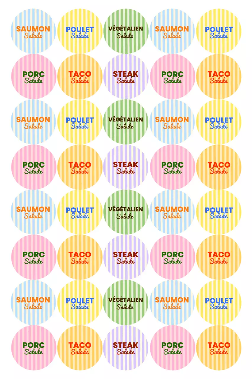 Autocollants alimentaires Purple Pop