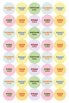 Autocollants alimentaires Purple Pop