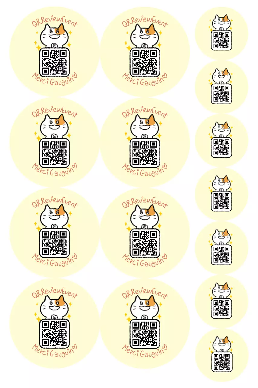 Autocollants d'événements mignons jaunes