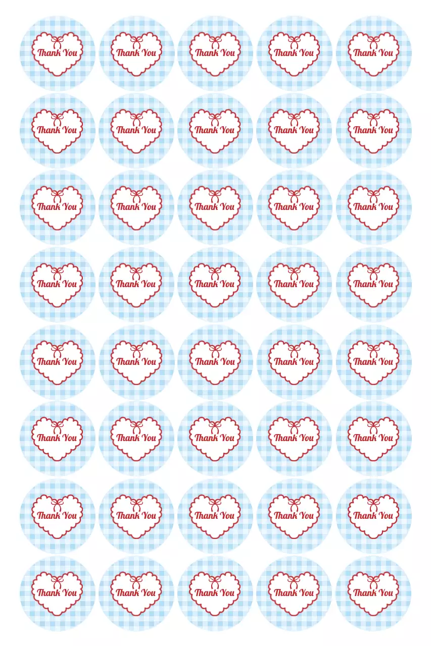 Stiker Terima Kasih Sederhana Biru Langit