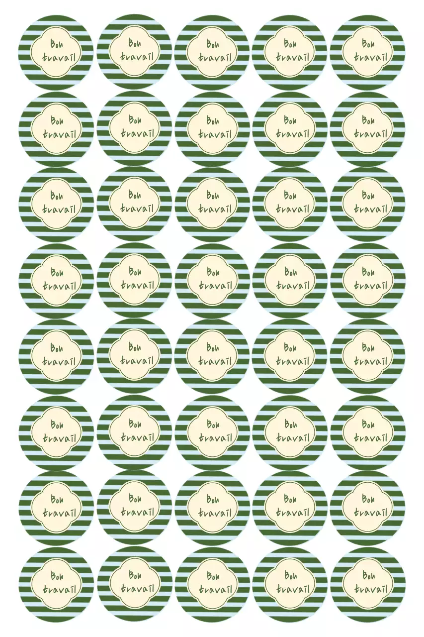 Autocollants de papeterie simples et émotionnels verts