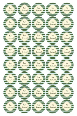 Autocollants de papeterie simples et émotionnels verts