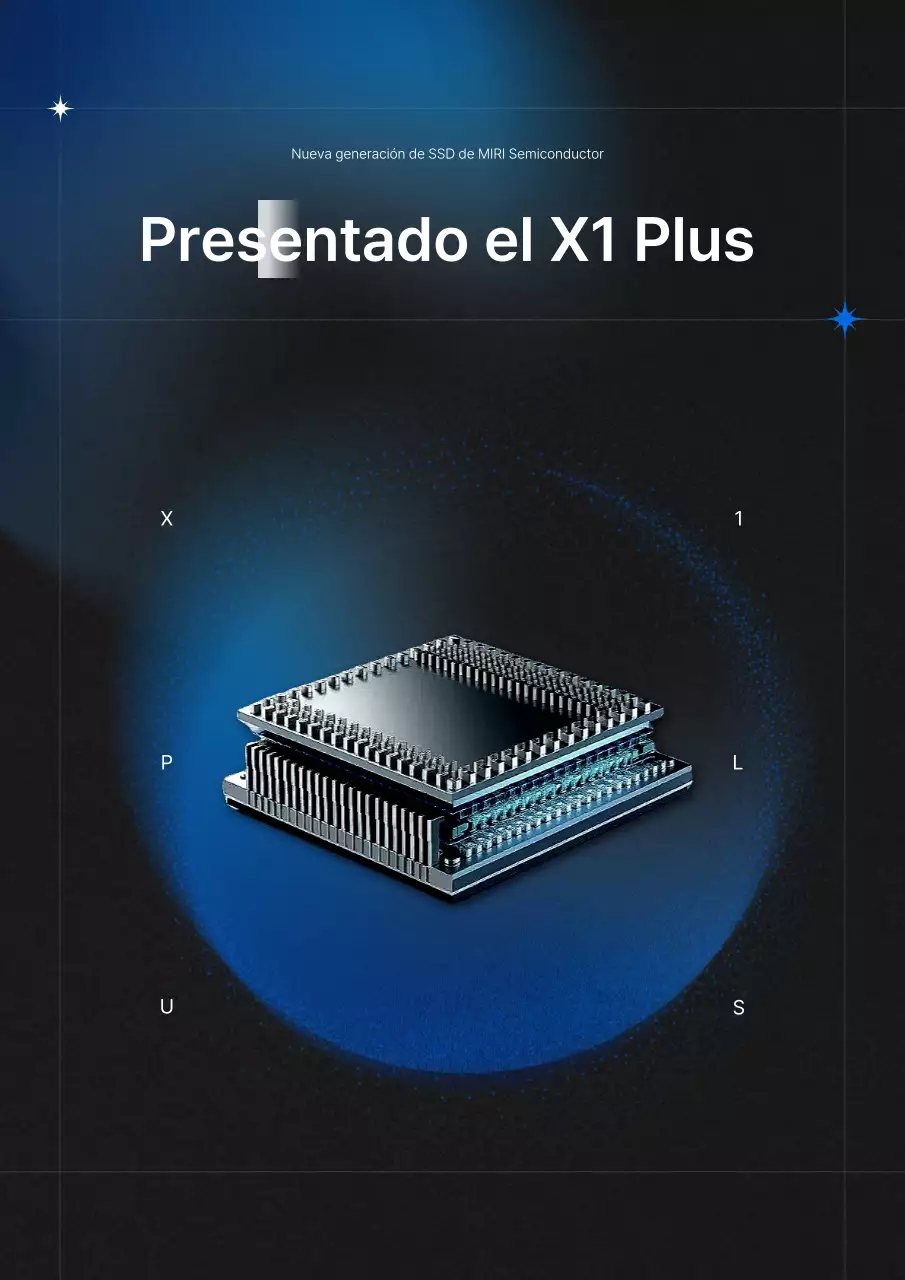 Anuncio de tecnología moderna azul