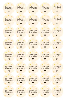 Autocollants simples faits main beiges
