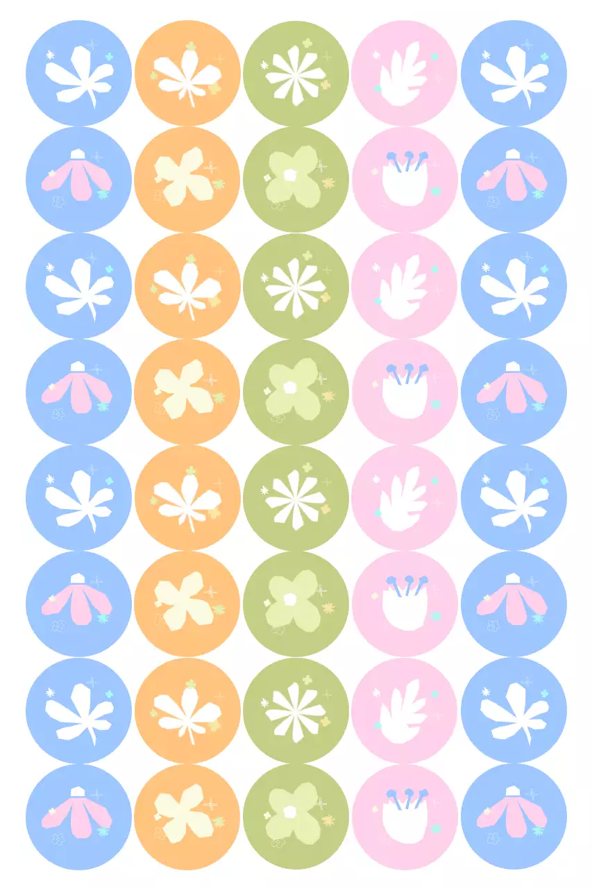 Autocollant à motif minimaliste bleu