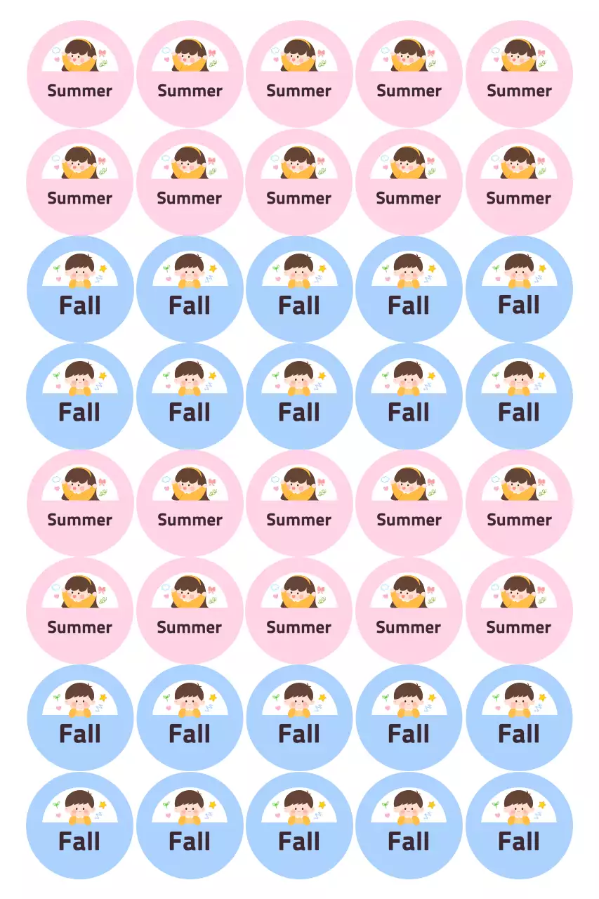 Stiker Nama Sederhana Berwarna Pink