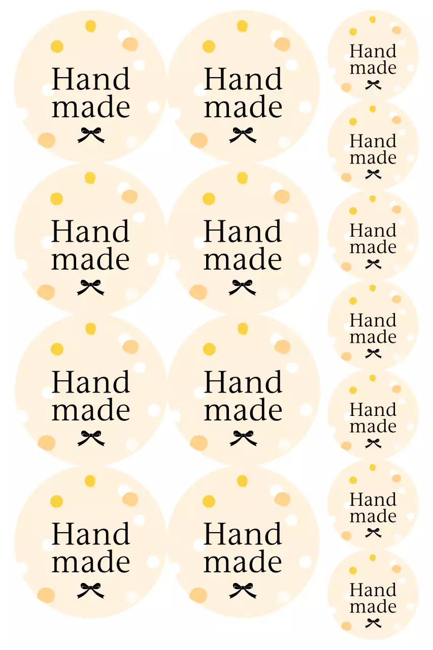 Nhãn dán thủ công đơn giản màu be